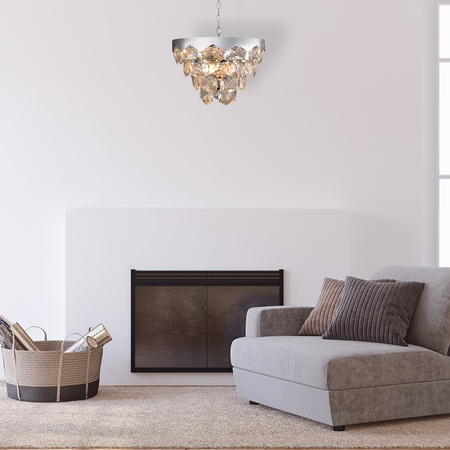 Lampa Sufitowa Żyrandol GRACE Chrom 6xE14 Milagro