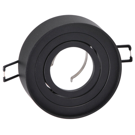 Oprawa Sufitowa Podtynkowa MR16 GAJA Tuba Spot Okrągła Ruchoma Czarna GOLDLUX