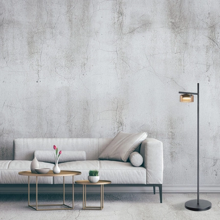 Lampa Podłogowa Oprawa Stojąca GX53 Czarna Ofelia Sanico Goldlux