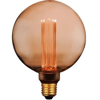 Żarówka Dekoracyjna LED E27 G125 4W 200lm 1800K Ciepła 320° DecoVintage Amber Pillar GOLDLUX (Polux)