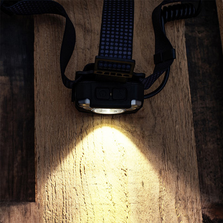 Latarka Czołowa LED Akumulatorowa 1200 lm SST40 + Sensor Ruchu IP44 6 Trybów Pracy VA0103 Vayox