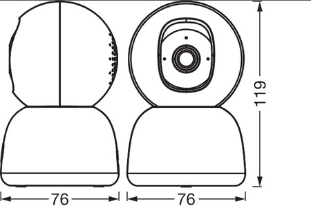 Inteligentna Kamera Wewnętrzna Stojąca 360° Głośnik Śledzenie Ruchu Smart+ Wifi Biała Osram