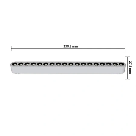 Lampa LED do Szynoprzewodu Magnetycznego Wtykana 16W 1120lm 4000K Neutralna CRI90 24° 48V Biały Luxo Masterled