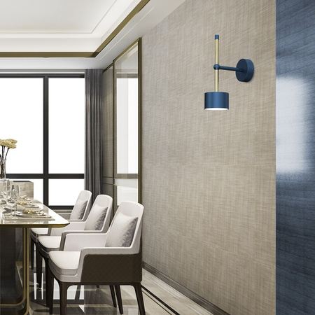 Lampa Ścienna Kinkiet ARENA Niebieska Złota 1xGX53 Milagro