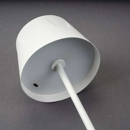 Lampa Ogrodowa LED Stojąca Ozdobna Stołowa Nocna USB Ściemnialna Dotykowa Biała FIORA LUMILED