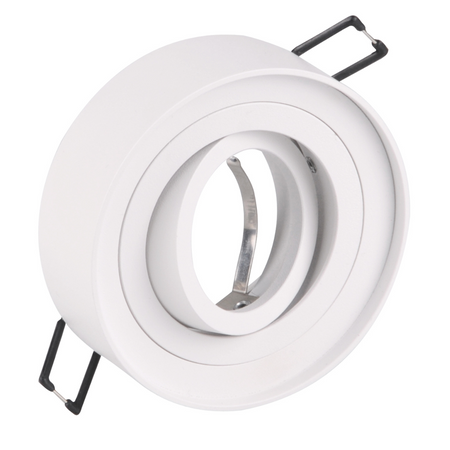 Oprawa Sufitowa Podtynkowa MR16 GAJA Tuba Spot Okrągła Ruchoma Biała GOLDLUX