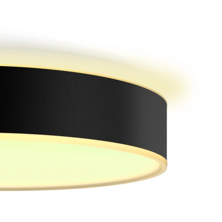 Plafon LED Lampa Sufitowa Natynkowa 19.2W 2450lm IP20 White Ambiance TW Czarna 38cm Inteligentna SMART Zigbee Bluetooth Enrave Philips HUE