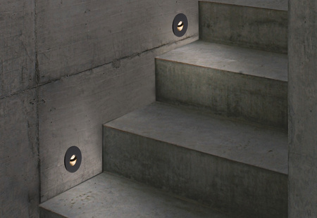 Oprawa Podtynkowa Schodowa LED 2W 50lm 3000K Ciepła Czarna Nowoczesna OIA 9102 Nowodvorski