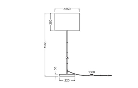 Lampa Podłogowa Oprawa Stojąca Dekoracyjna E27 Szary Decor Ledvance
