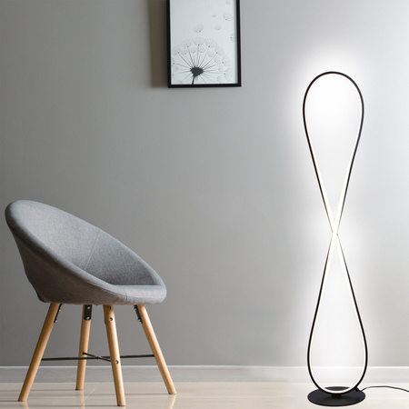 Lampa Podłogowa LED Stojąca 32W 3800lm 4000K Neutralna Czarna INFINITO Sanico Goldlux