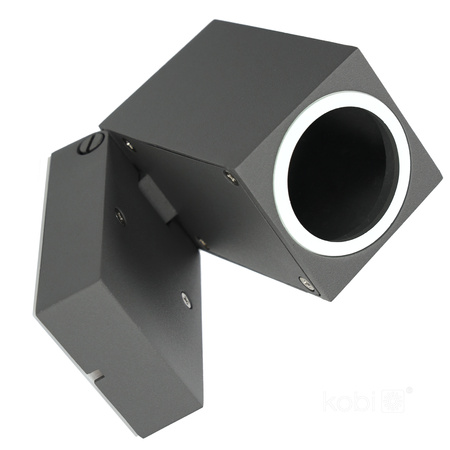 Lampa Ogrodowa Kinkiet Elewacyjny Zewnętrzny GU10 IP44 Szara Quazar Kobi