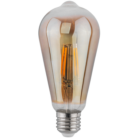 Zestaw 6x Żarówka LED EDISON E27 ST64 6W = 50W 420lm 2200K Ciepła 360° Filament LUMILED Smokey