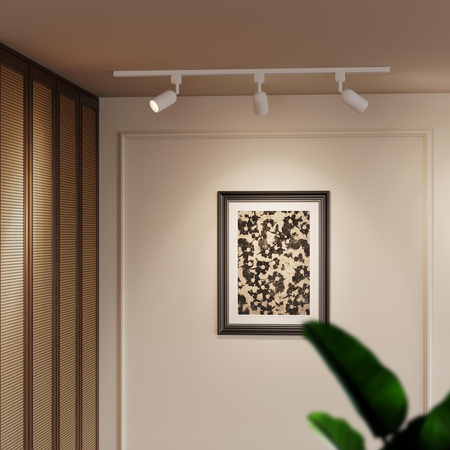 Zestaw Szynowy Lampa Sufitowa Szynoprzewód 1m + 3x Reflektor Szynowy LED GU10 Jednofazowy Biały EasyLink Shea Philips