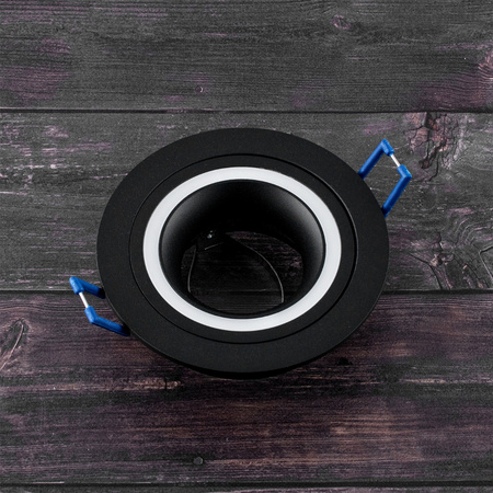 Oprawa HALOGENOWA TRIBUS Podtynkowa Stała Okrągła Czarna GU10