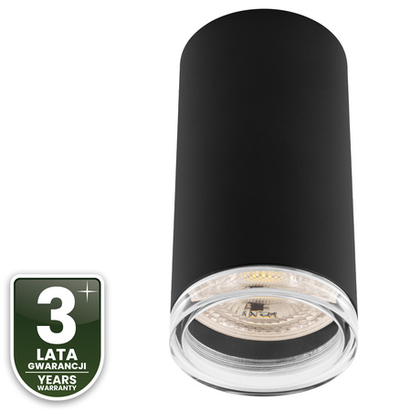 Lampa Sufitowa Reflektor LED Oprawa Spot Tuba GU10 IP44 ADERO Czarna Lumiled