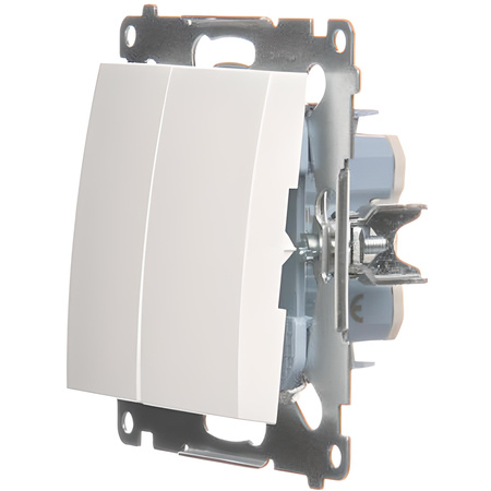 Włącznik Światła Podwójny Świecznikowy Wyłącznik Dwubiegunowy DW5.01/11 KONTAKT SIMON