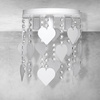 Lampa dziecięca sufitowa biała Żyrandol dla dzieci Serduszka CORAZON 3x E27 Metal i kryształki Milagro