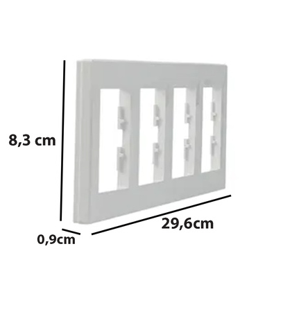 Ramka 4-krotna Pozioma Do Gniazda Poczwórna Biała Asfora