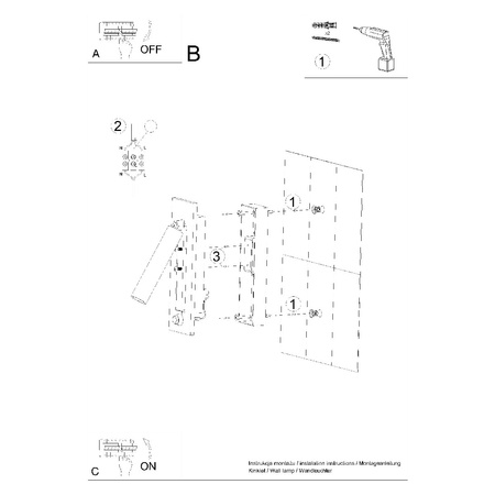 Lampa Ścienna Kinkiet G9 Tubularna Czarna Nowoczesna Enif Sollux