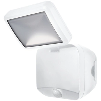Naświetlacz LED Reflektor Bateryjny 4W 260lm 4000K IP54 Biały Z Czujnikiem Ruchu i Zmierzchu Spotlight Ledvance