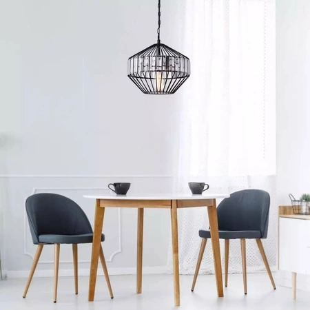 Lampa Wisząca Oprawa E27 Metal i kryształki D:33x30cm VT-7334 V-TAC