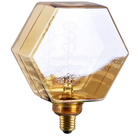 Żarówka Dekoracyjna LED E27 FILAMENT LB160 4W 260lm 1800K Ciepła 320° DecoVintage Amber GOLDLUX (Polux)