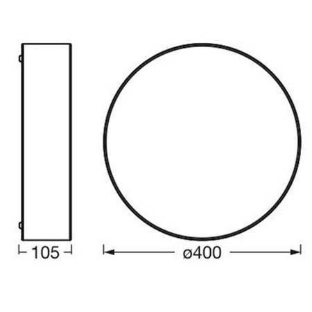 Plafon Lampa Sufitowa Natynkowa E27 Beżowy 40cm Orbis Ledvance