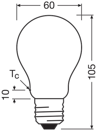Żarówka LED A60 E27 5W = 75W 1055lm 2700K Ciepła 300° Filament CLASSIC ENERGY EFFICIENCY Osram