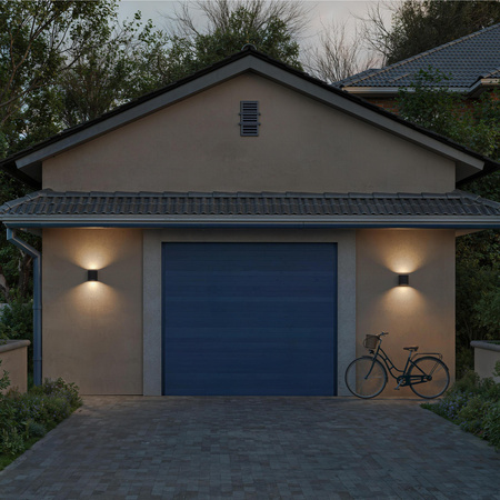 Kinkiet Ogrodowy Lampa Zewnętrzna Elewacyjna LED 4.3W 800lm 2700K Ciepła IP44 Ryflowany Antracyt UltraEfficient Zyra Philips