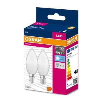 2PAK Żarówka LED E14 B39 7,5W = 60W 806lm 4000K Neutralna 220° OSRAM VALUE