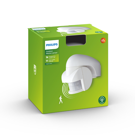 Czujnik Ruchu i Zmierzchu PIR IP44 Biały Virginia Philips