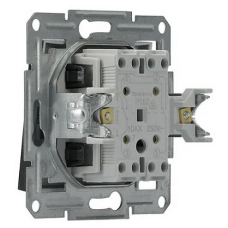 Włącznik Światła Pojedynczy Krzyżowy Jednobiegunowy bez Ramki Podtynkowy Asfora IP20 Antracyt