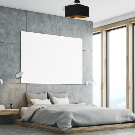 Lampa Sufitowa NAPOLI 1xE27 Czarno-Złota Abażur Milagro