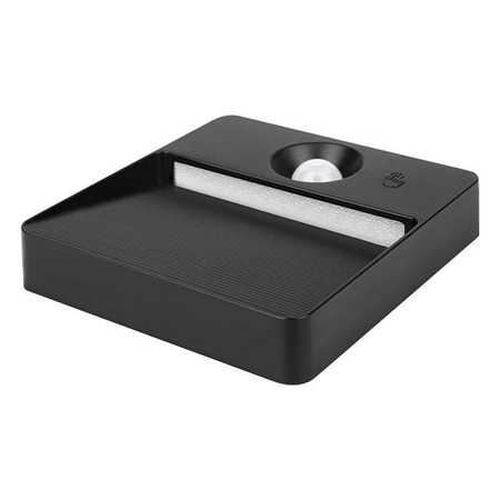 Lampa LED Akumulatorowa 0.6W 85lm 3000/4000/6500K CCT 90° z Czujnikiem Ruchu Ściemnialna Czarny Poli Masterled