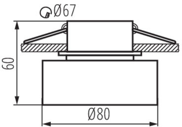 Oprawa sufitowa halogenowa GOVIK MR16 GU10 czarna IP20 Kanlux