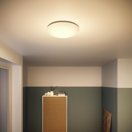Lampa Sufitowa Plafon LED 12W 1200lm 2700K Biała Suede Philips