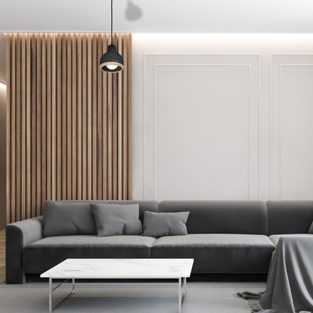 Lampa Wisząca Sufitowa OVAL Czarna 1xE27 Milagro