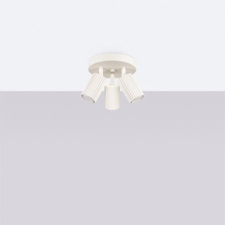 Lampa Sufitowa Plafon Tuba Spot 3x GU10 Beżowa Karbon Deep Space SL.1601 Sollux