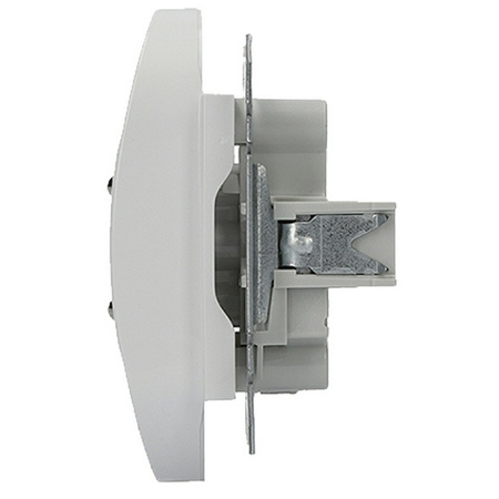 Gniazdko Podwójne z Uziemieniem 2x2P+PE do Ramek z Bolcem Białe SCHNEIDER ASFORA