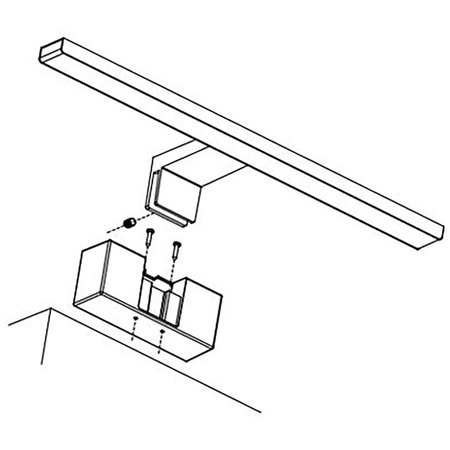 KINKIET ŁAZIENKOWY BESTA LED 8W 4000K 40CM IP44 CZARNY