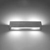 Lampa Ścienna Kinkiet 2x E27 Prostokątna Szara Nowoczesna Vega Sollux