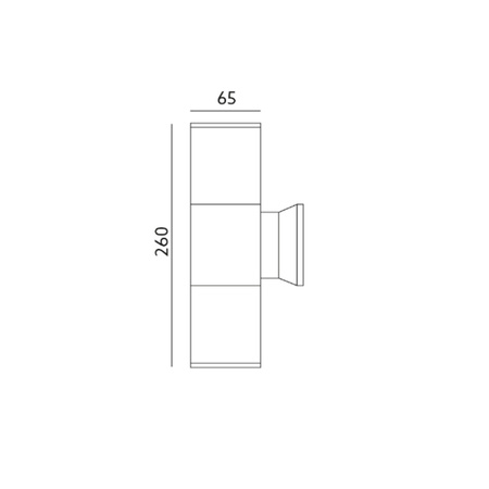 Lampa Ogrodowa LED Kinkiet Elewacyjny góra dół QUAZAR 3 GU10 GRAFIT KOBI