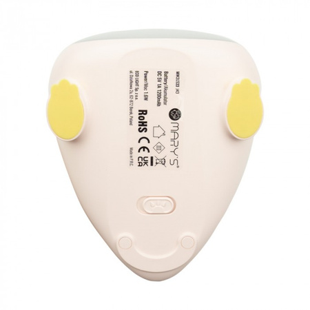 Lampka Nocna Dziecięca LED 1.6W 3000-6500K Ciepła i Zimna USB Akumulatorowa 1200mAh Różowa DINO MARY'S