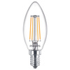 Żarówka LED E14 B35 4,3W = 40W 470lm 2700K Ciepła Filament PHILIPS