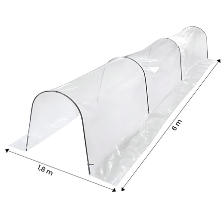 Mini Szklarnia Ogrodowa Tunel Foliowy 1.8 x 6 m