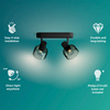 Lampa Sufitowa Reflektor 2x E14 Czarna Sleet Philips