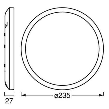 Plafon LED Lampa Sufitowa 15W 1100lm 3000K Ciepła Ściemnialna Natynkowa Biały 23.5cm Orbis Ledvance