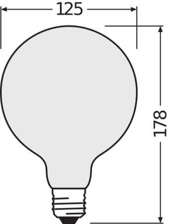 Żarówka LED G125 Kula E27 11W = 100W 1521lm 2700K Ciepła 300° Retrofit Filament CLASSIC Osram
