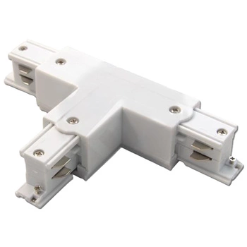 Łącznik Potrójny Trójnik do Listw Szynowych Trójfazowych Biały