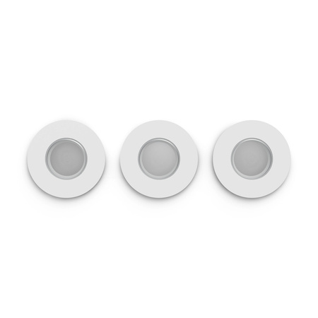 3x Oprawa Podtynkowa Wpuszczana LED Hermetyczna IP44 Łazienkowa 4.2W 400lm IP44 White Ambiance TW Biała Inteligentna SMART Zigbee Bluetooth Adore Philips HUE